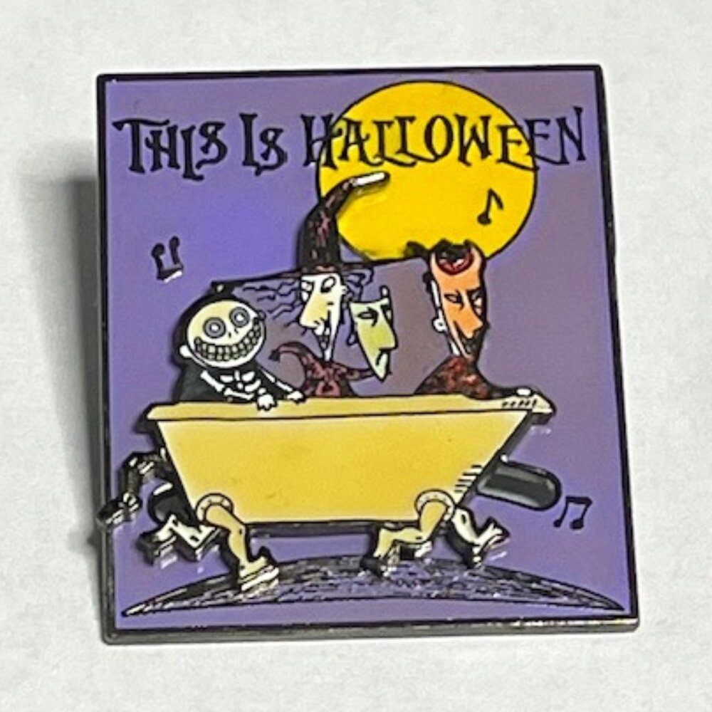 Disney This Is Halloween Walking Bathtub Slide Lapel Vest Hat Pin 1.25"